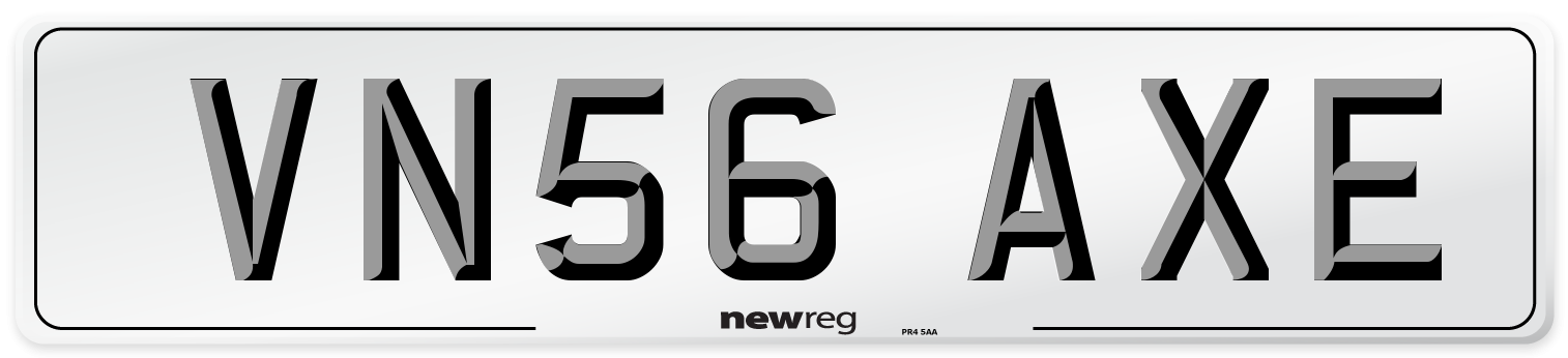 VN56 AXE Number Plate from New Reg
